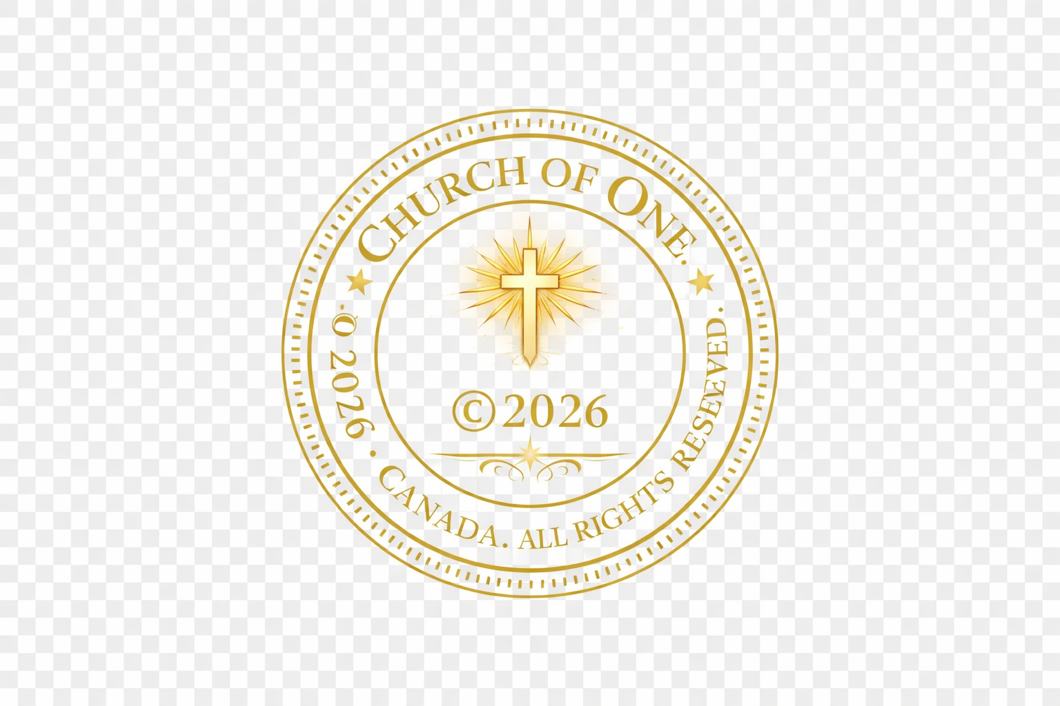 Church of One circular seal copyright mark